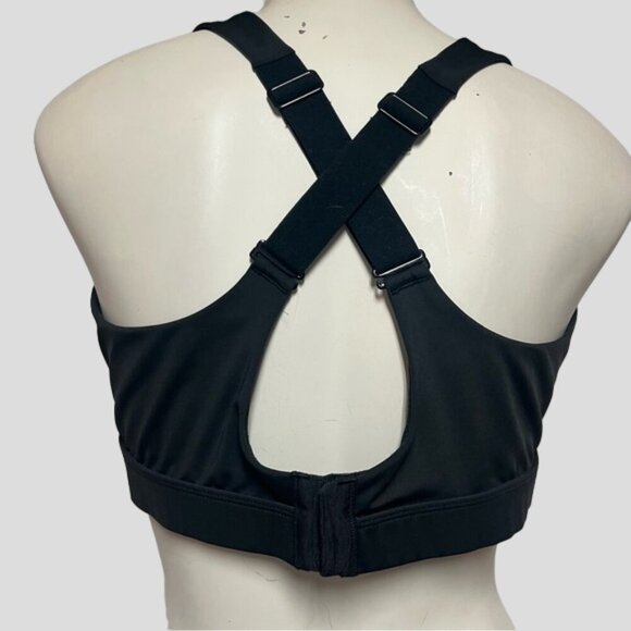Lolë Black Sports Bra Convertible High Impact Hook Back Workout Active Top - Picture 6 of 13
